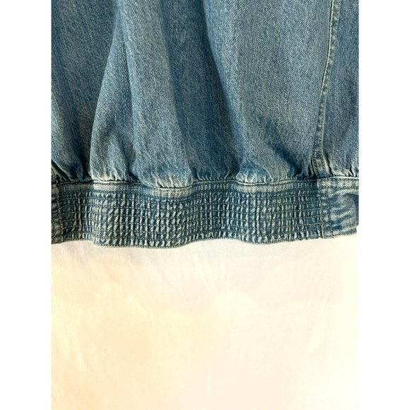 Madewell Women's Collared Denim Vest Light Wash Size Small With Pockets - Picture 9 of 12